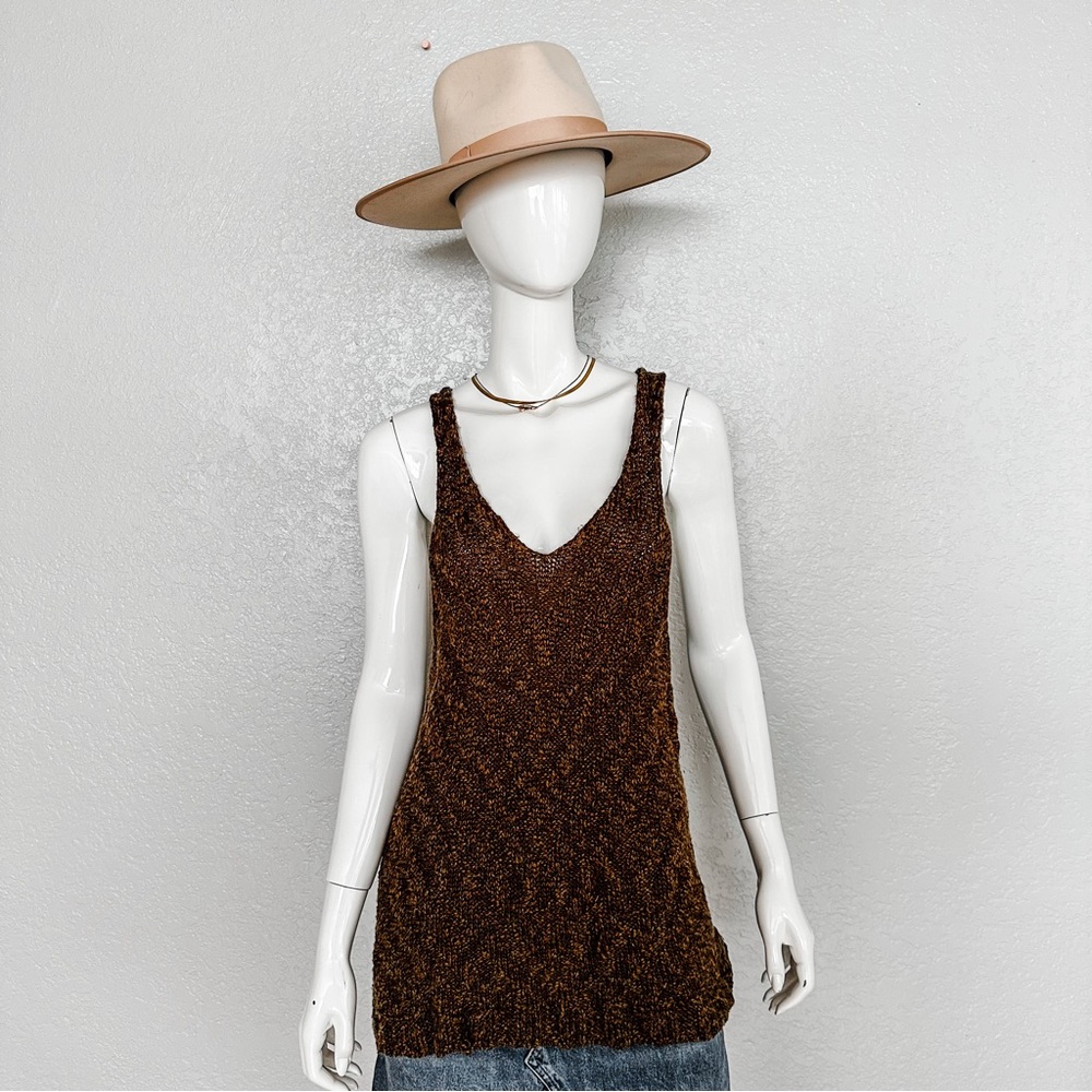 Free People Bohemian Chevron Knit Tank Size L